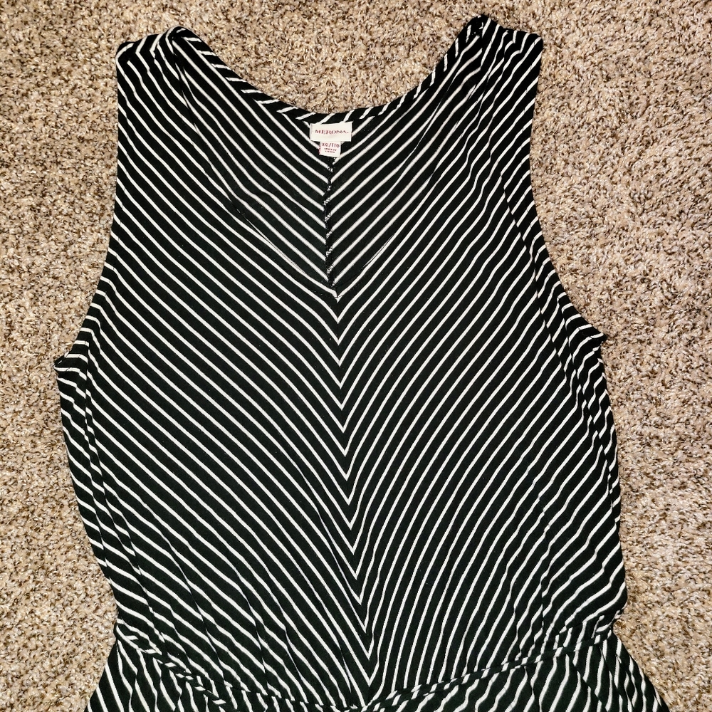 Merona V Neck Black & White Sundress - Picture 3 of 8